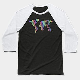 World map Baseball T-Shirt